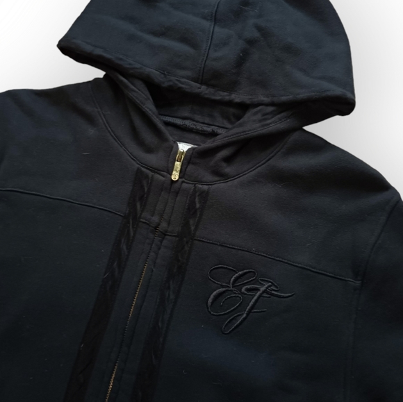 Elvis & Jesus black full zip thick hoodie direction - Picture 5 of 7